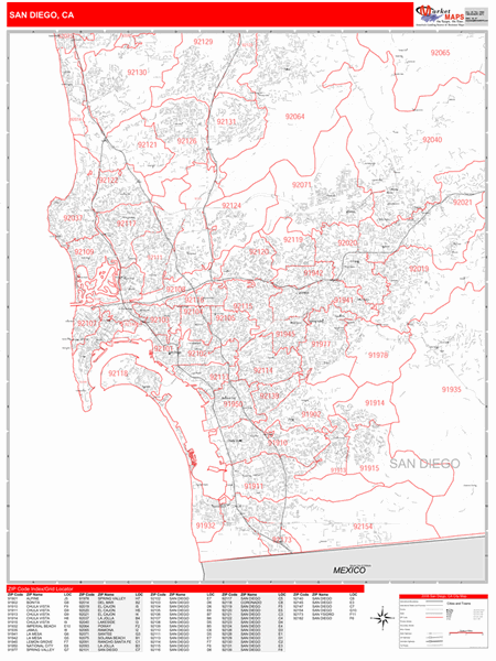 Downtown San Diego Zip Code Map