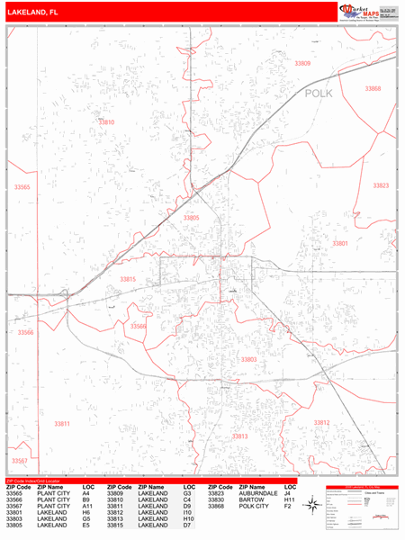 Towns Lakeland Florida Map