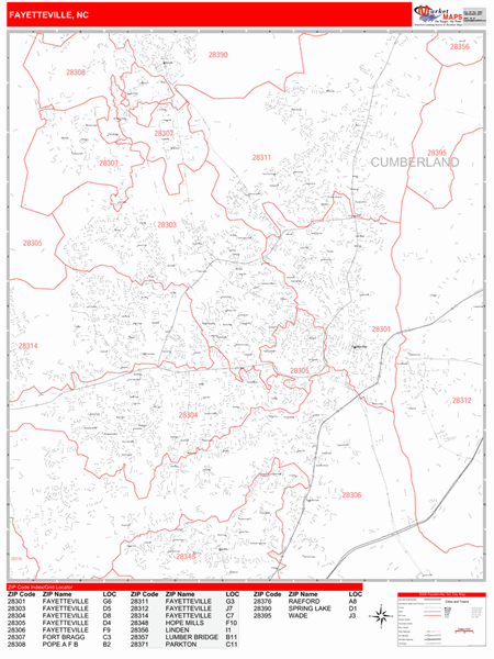 Fayetteville Nc Zip Code Map - Maping Resources