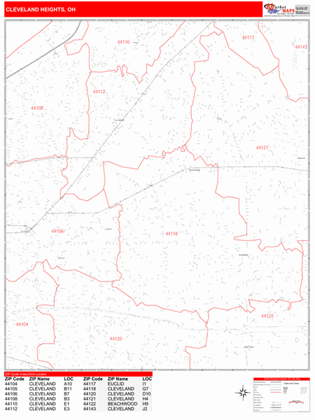 Cleveland Heights Zip Code Map - United States Map