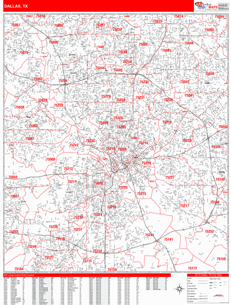 Dallas Texas Map With Zip Codes