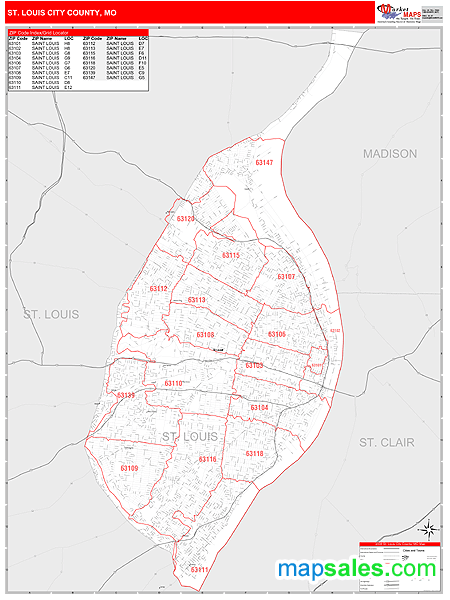 St Louis City Zip Code Map | Campus Map