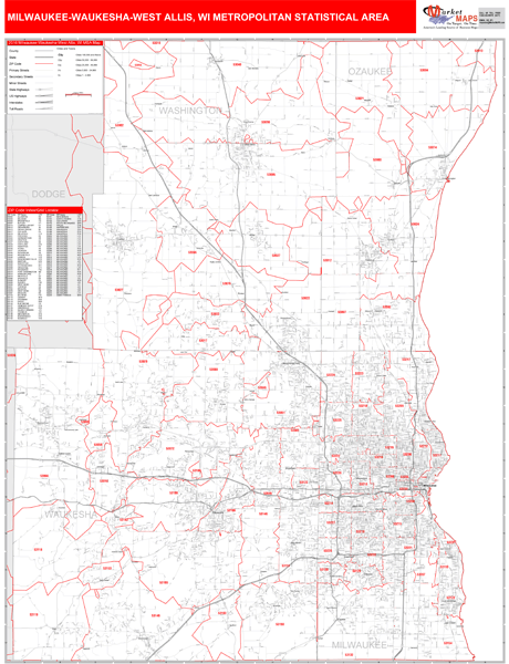 Milwaukee Zip Code Map