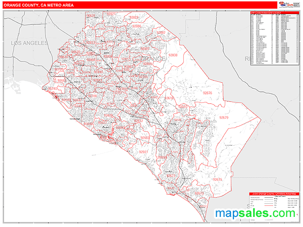 Zip Code Map Orange Ca - United States Map