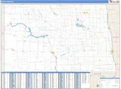 North Dakota Wall Map