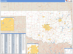 Oklahoma Wall Map