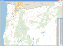 Oregon Wall Map