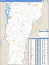 Vermont Wall Map