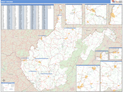 West Virginia Wall Map