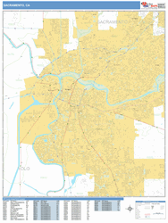 Sacramento Wall Map