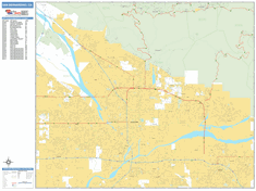 San Bernardino, Ca Wall Map