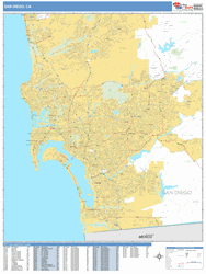 San Diego Wall Map