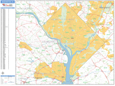 Washington Dc Wall Map