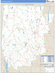Litchfield, Ct Zip Code Wall Map