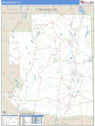 Windham, Ct Zip Code Wall Map