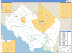 Cumberland, Nj Zip Code Wall Map