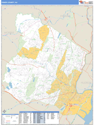 Essex, Nj Zip Code Wall Map