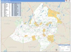 Morris, Nj Zip Code Wall Map