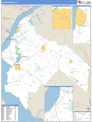 Salem, Nj Zip Code Wall Map
