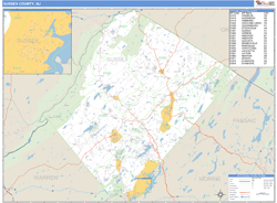 Sussex, Nj Zip Code Wall Map