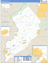 Warren, Nj Zip Code Wall Map