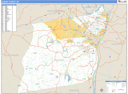 Albany, Ny Zip Code Wall Map