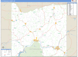 Cattaraugus, Ny Zip Code Wall Map