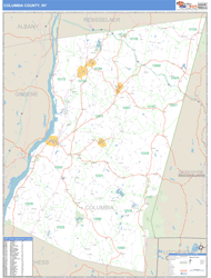 Columbia, Ny Zip Code Wall Map