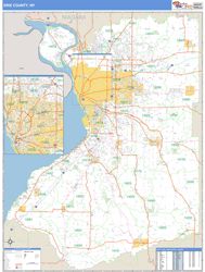 Erie, Ny Zip Code Wall Map