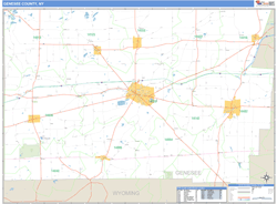 Genesee, Ny Zip Code Wall Map