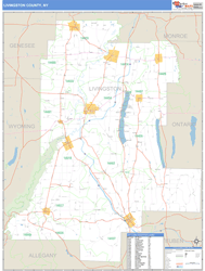 Livingston, Ny Zip Code Wall Map