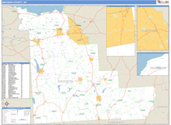 Madison, Ny Zip Code Wall Map