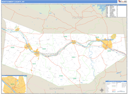 Montgomery, Ny Zip Code Wall Map