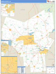 Oneida, Ny Zip Code Wall Map