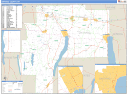 Ontario, Ny Zip Code Wall Map