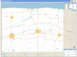 Orleans, Ny Zip Code Wall Map