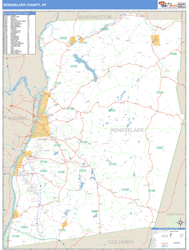 Rensselaer, Ny Zip Code Wall Map