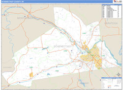 Schenectady, Ny Zip Code Wall Map