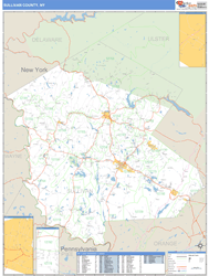 Sullivan, Ny Zip Code Wall Map