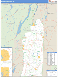 Washington, Ny Zip Code Wall Map