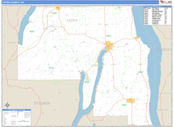 Yates, Ny Zip Code Wall Map