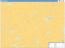 Markham Canada City Map Basic Style