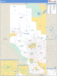 Alberta Province Map Basic Style