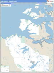 Northwest Territories Province Wall Map Basic Style