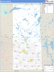 Saskatchewan Province Map Basic Style