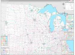 North Central Regional Wall Map