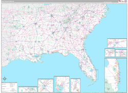 Southeast Regional Wall Map