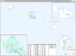 Hawaii Wall Map