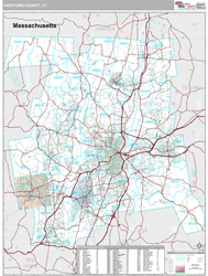 Hartford, Ct Wall Map