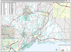 New Haven, Ct Wall Map